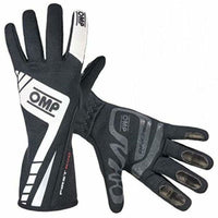 Gloves OMP FIRST EVO Black/White S Black