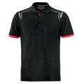 Men’s Short Sleeve Polo Shirt Sparco TECH STRETCH Black