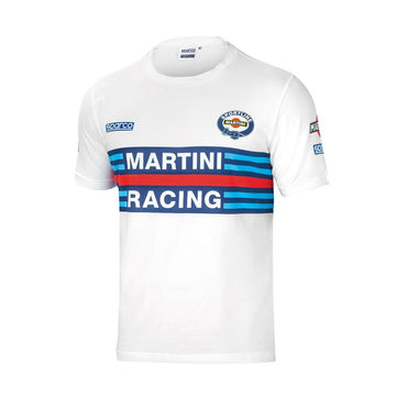 Short Sleeve T-Shirt Sparco MARTINI RACING Size M White