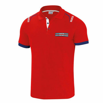 Polo à manches courtes homme Sparco Martini Racing Rouge