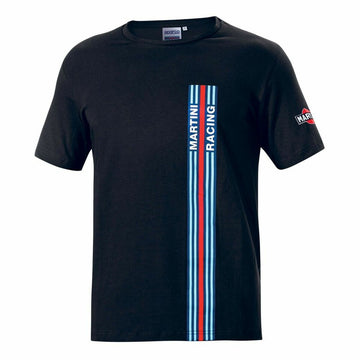 Men’s Short Sleeve T-Shirt Sparco Martini Racing Black (Size S)