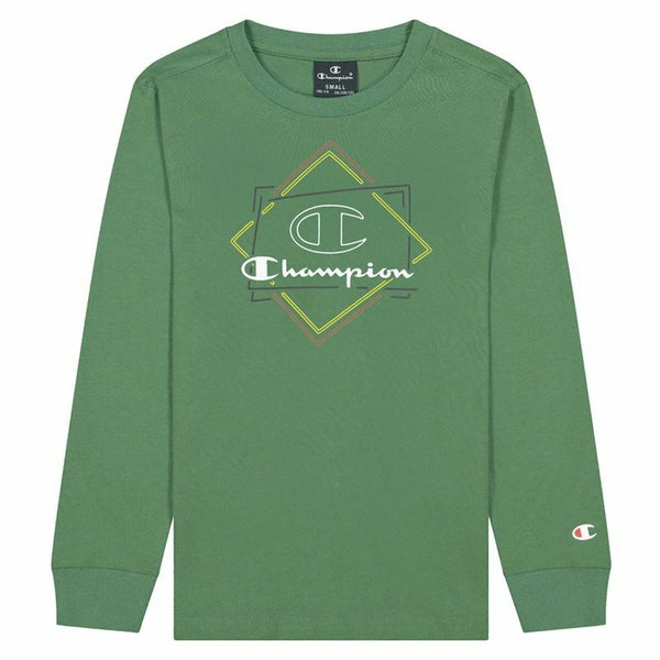 Langarm T-Shirt für Kinder Champion Athletic Crewneck  grün