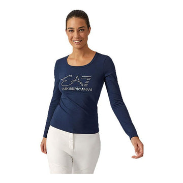 Women's long sleeve T-shirt Armani Jeans 6ZTT84 TJ12Z C1554 Navy