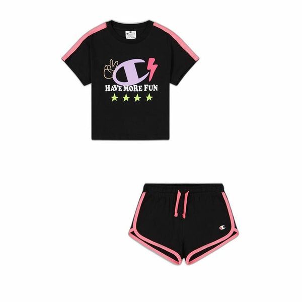 Completo Sportivo per Bambini Champion Nero 2 Pezzi