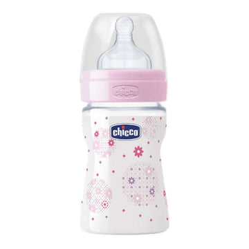 "Chicco Well-Being Biberon Silicone PP Flusso Normale Rosa 0m+ 150ml "