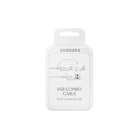 Samsung 2w1 cable USB - microUSB - USB-C 1,5 m white