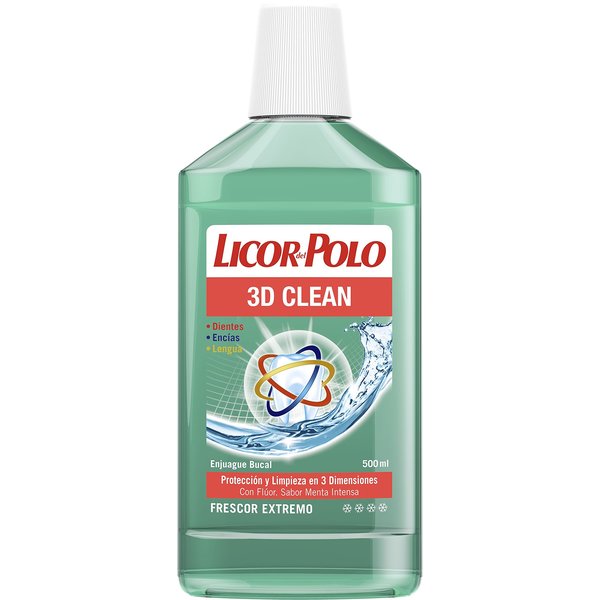 Mouthwash 3D Clean Licor Del Polo Menthol (500 ml) (Refurbished A+)