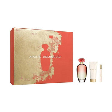 Women's Perfume Set Unica Coral Adolfo Dominguez (3 pcs) (3 pcs)