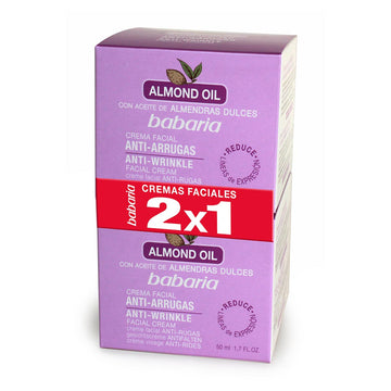"Babaria Almond Oil Crema Antirughe Viso 2x50ml"