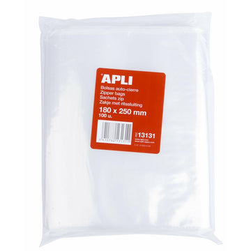 Taschen Apli Selbstschließend Kunststoff 100 Stück Weiß Durchsichtig Klar 220 x 310 mm