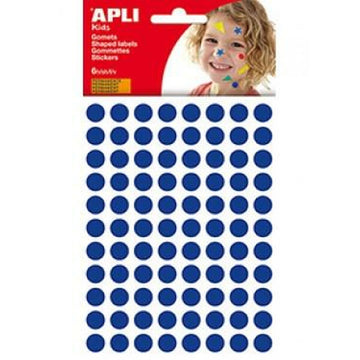Stickers Apli 6 Sheets Blue 10Units