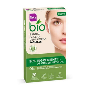 Bandes Épilatoire Faciales Bio Natural Taky (20 uds)