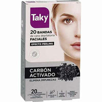 Facial Hair Removal Strips Carbón Activado Taky (20 uds)