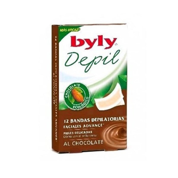 "Byly Depil Fasce Per Il Viso Al Cioccolato 12 Unità"