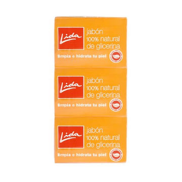 "Lida Glycerin Natural Soap 3 Units"