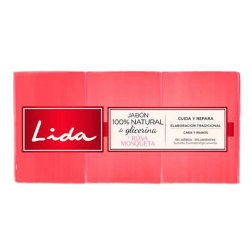 "Lida Sapone Glicerina E Rosa Mosqueta 3x125g"