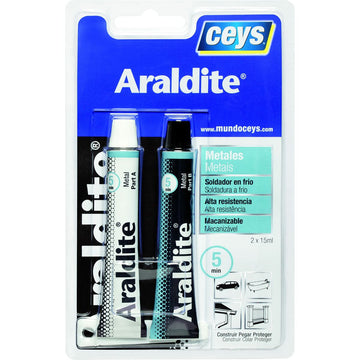 Instant Adhesive Ceys Araldite Metal 2 Pieces 1 Piece