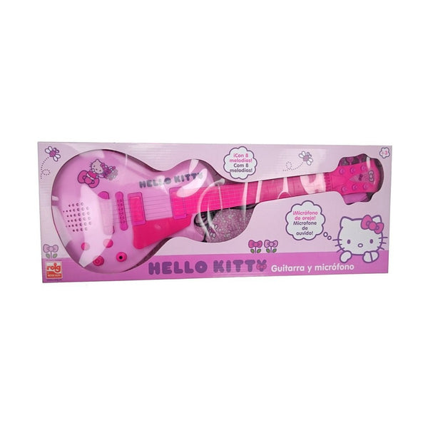 Otroška kitara Hello Kitty Elektronika Mikrofon Roza
