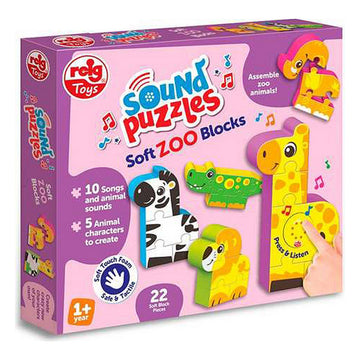 Child's Puzzle Reig Zoo Blocks 22 Pieces