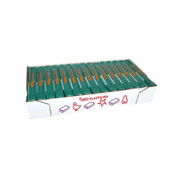 Sticks of Modelling clay Jovi School 150 g Dark green (15 Pieces)