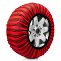 Car Snow Chains Classic Red Textile Size 58