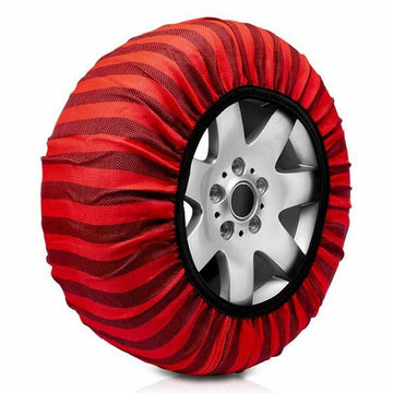 Car Snow Chains Classic Red Textile Size 62