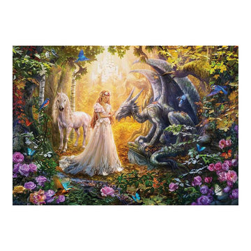 Puzzle Dragón Princesa Unicornio Educa 17696 1500 Stücke 85 x 60 cm