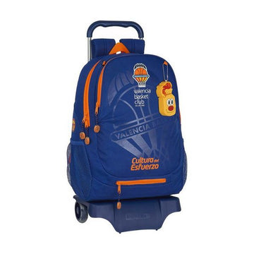 School Rucksack with Wheels 905 Valencia Basket Blue Orange