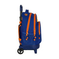 School Rucksack with Wheels Compact Valencia Basket Blue Orange