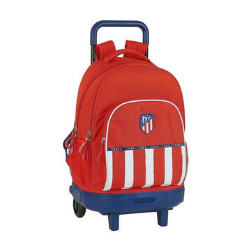 School Rucksack with Wheels Compact Atlético Madrid 20/21 Blue White Red
