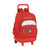 School Rucksack with Wheels Compact Atlético Madrid White Red