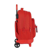 School Rucksack with Wheels Compact Atlético Madrid White Red