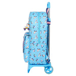 School Rucksack with Wheels Rollers Moos Multicolour Light Blue