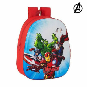 Zaino per Bambini 3D The Avengers Rosso