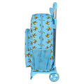 School Rucksack with Wheels Spongebob Positive Vibes Yellow Light Blue