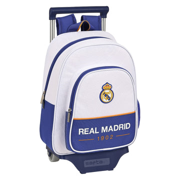 School Bag Real Madrid C.F. Blue White (28 x 10 x 67 cm)