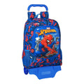 Šolski nahrbtnik s kolesi Spiderman Great Power Rdeča Modra (32 x 42 x 14 cm)