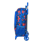 School Rucksack with Wheels Spiderman Great Power Red Blue (32 x 42 x 14 cm)
