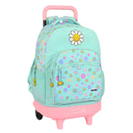 Schulrucksack mit Rädern Smiley Summer fun türkis (33 x 45 x 22 cm)