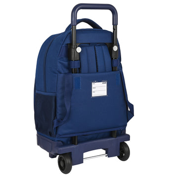 Cartable à roulettes Safta University Rouge Blue marine (33 x 45 x 22 cm)