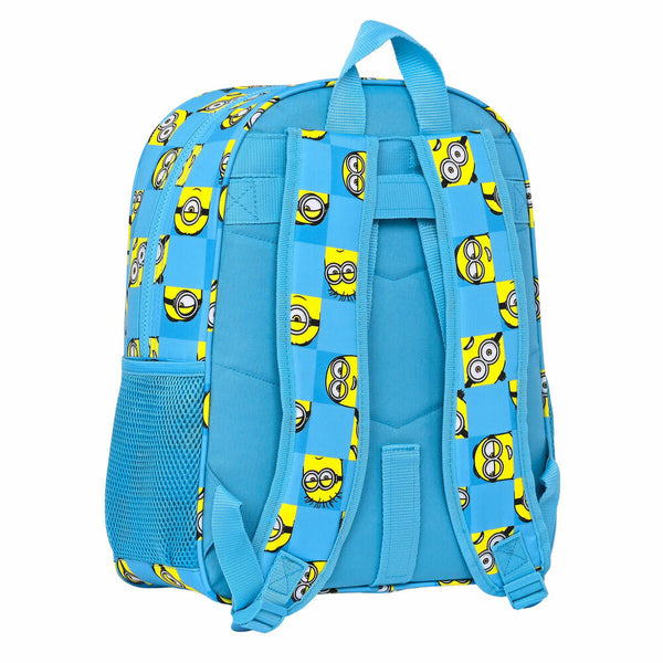 Zaino Scuola Minions Minionstatic Azzurro (32 x 38 x 12 cm)