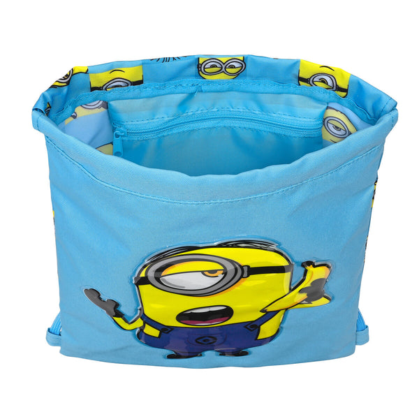 Zainetto con Cordini Minions Minionstatic Azzurro (26 x 34 x 1 cm)