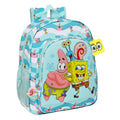 Zaino Scuola Spongebob Stay positive Azzurro Bianco (32 x 38 x 12 cm)