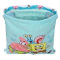 Zainetto con Cordini Spongebob Stay positive Azzurro Bianco (26 x 34 x 1 cm)