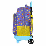 School Rucksack with Wheels SuperThings Guardians of Kazoom Purple Yellow (33 x 45 x 22 cm)