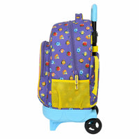 School Rucksack with Wheels SuperThings Guardians of Kazoom Purple Yellow (33 x 45 x 22 cm)