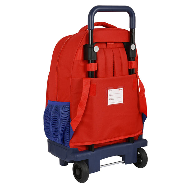 School Rucksack with Wheels Atlético Madrid Red Navy Blue (33 x 45 x 22 cm)