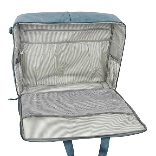 Suitcase Safta Leaves Turquoise (50 x 40 x 14 cm)