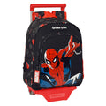 School Rucksack with Wheels Spiderman Hero Black 27 x 33 x 10 cm