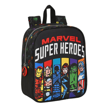 Child bag The Avengers Super heroes Black (22 x 27 x 10 cm)